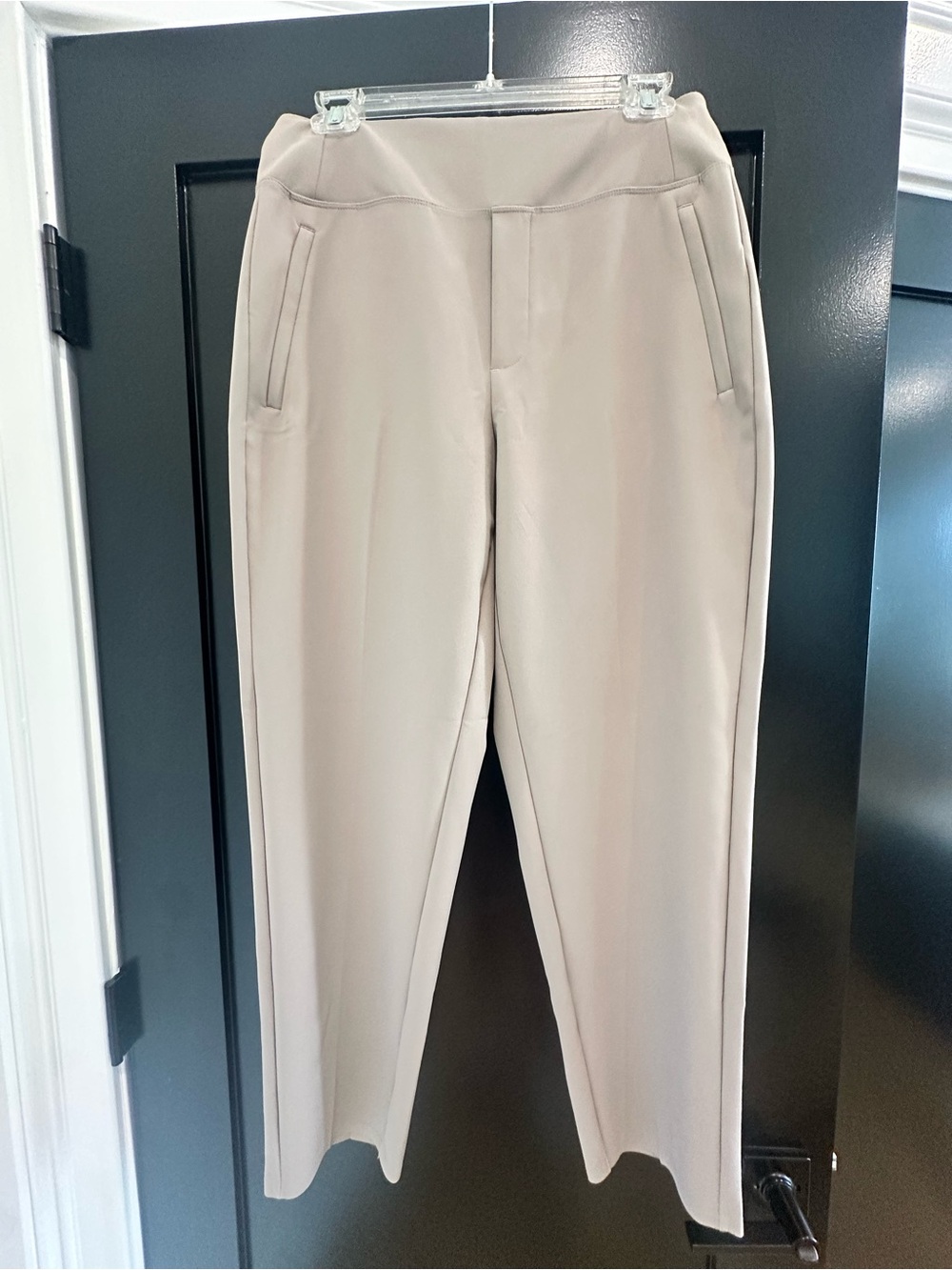 Athleta Light Beige Ponte Pull-On Straight Pants